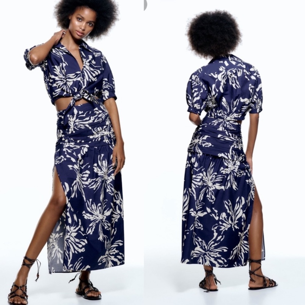 Zara printed matching set.